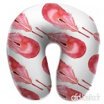 Travel Pillow V Jumbo Red Bird Feather Designs Memory Foam U Neck Pillow for Lightweight Support in Airplane Car Train Bus - B07V4XX8L3